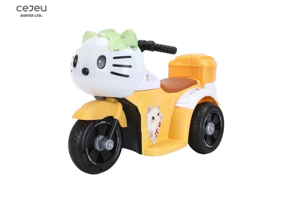 Triciclo de motocicleta eléctrica para niños Coche de juguete para niños Coche de batería para bebés-Amarillo/Verde/Rosa