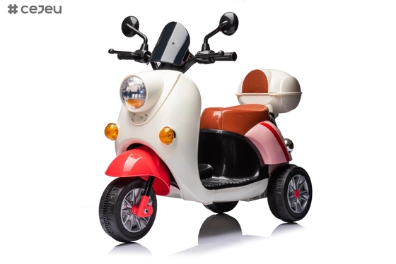 Scooter Vespa para niños, 12V recargable para montar en motocicleta con ruedas de entrenamiento