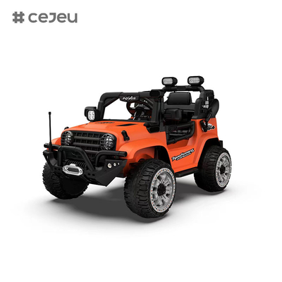 CJ-5399 12V 2 asientos Niños viajan en UTV Car, 4.5AH Vehículo Eléctrico Camión Coche con motor de 2x550W,Negro / Verde Oscuro / Naranja