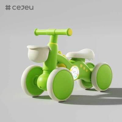 CJ-XGD-02 Customizable Toddler Twist Car 2-6Yrs - Pedal-Free 4-Wheel Scooter with Flashing LED Lights
