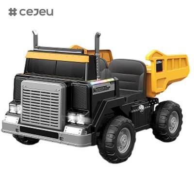CJ-JJ-8500B 12V Electric Ride-on Car Toys para Niños Excavadora Camión de plástico de basura con batería de asiento grande