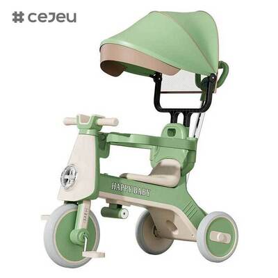 CJ-YT-668 Triciclo de moda de tres ruedas con techo y sombrilla con música para niños