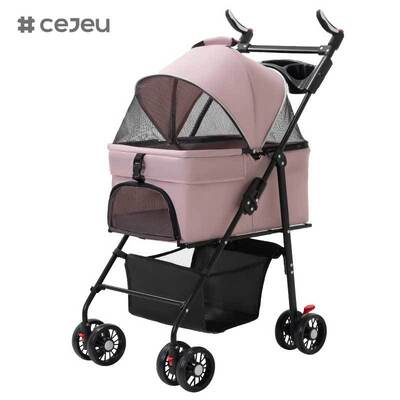 CJ-KBL-CW005 Cochecito para mascotas de tela Oxford ajustable, plegable, personalizado, para perros y gatos, mochila portátil para llevar al aire libre