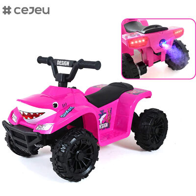 CJ-XL-1168 ATV Eléctrico para Niños Coche Eléctrico para Montar con Luces y Música para Niños y Niñas de 2 a 4 Años Hecho de Plástico Duradero