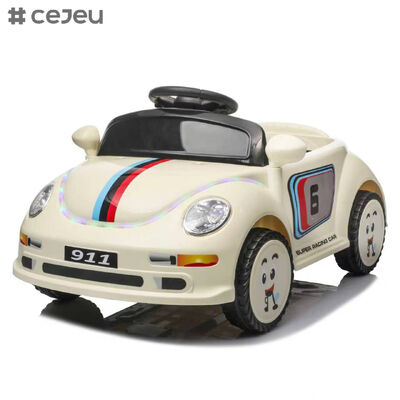 CJ-KQT-911 Retro Escarabajo Eléctrico Cuatro ruedas de los niños coche Equipado con luces frontales Bluetooth Rideable coche eléctrico para niños