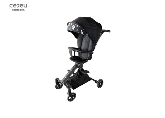 Chasis ligero del negro del cochecito de bebé de la rueda cómoda de la PU
