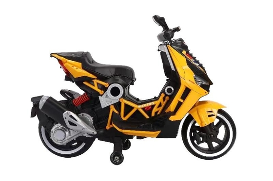 Scooter Vespa para niños, 12V recargable para montar en motocicleta con ruedas de entrenamiento