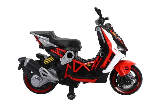 Scooter Vespa para niños, 12V recargable para montar en motocicleta con ruedas de entrenamiento