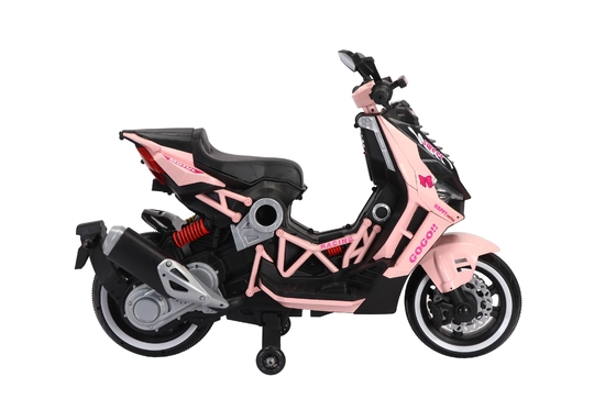 Scooter Vespa para niños, 12V recargable para montar en motocicleta con ruedas de entrenamiento