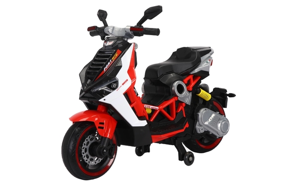 Scooter Vespa para niños, 12V recargable para montar en motocicleta con ruedas de entrenamiento