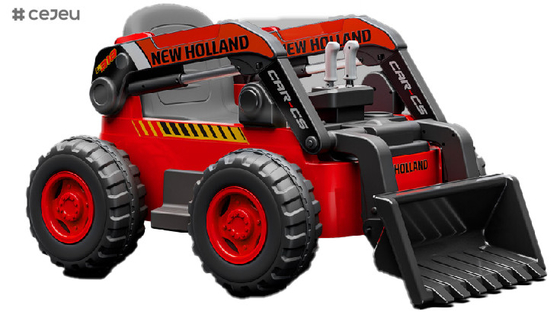 Vehículo de excavadora eléctrica de 12 V con licencia de New Holland Camión de construcción con control remoto, cubo ajustable