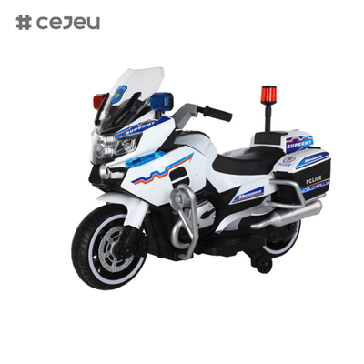 Para niños y niñas de 3 a 8 años que viajan en motocicletas policiales con dos ruedas de entrenamiento de equilibrio, luces y música