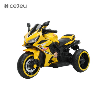 Para niños y niñas de 3 a 8 años de edad motocicleta de 12 V, batería de 3 ruedas de motocicleta juguete, Bluetooth, música, luz LED