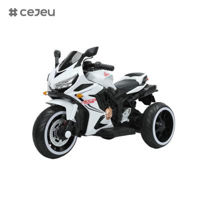 Para niños y niñas de 3 a 8 años de edad motocicleta de 12 V, batería de 3 ruedas de motocicleta juguete, Bluetooth, música, luz LED