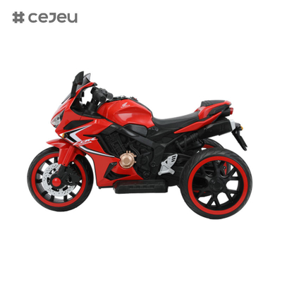 Para niños y niñas de 3 a 8 años de edad motocicleta de 12 V, batería de 3 ruedas de motocicleta juguete, Bluetooth, música, luz LED