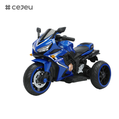 Para niños y niñas de 3 a 8 años de edad motocicleta de 12 V, batería de 3 ruedas de motocicleta juguete, Bluetooth, música, luz LED