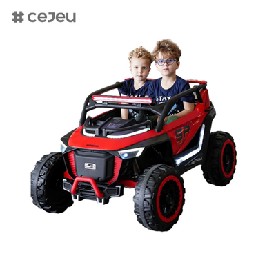 CJ-8809 Asiento para niños Conducir en un coche UTV, con 12V7AH*1 4x390 motor,2.4G RC, asiento de cuero, música, LED, Bluetooth, USB