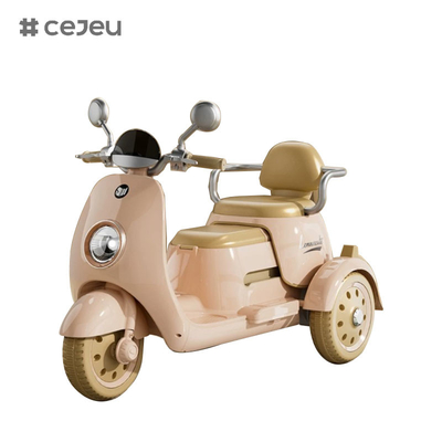 380*1 6V4*1 Inicio con un botón/función de educación temprana/USB/luz, coche eléctrico para niños para niños y niñas