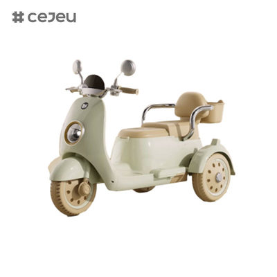 CJ-689-2 6V4 Inicio con un botón/función de educación temprana/USB/luz/con caja de almacenamiento,coche eléctrico para niños para niños y niñas