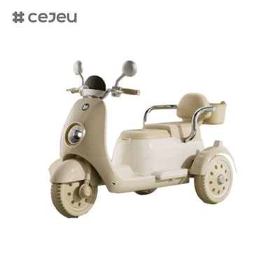 CJ-689-2 6V4 Inicio con un botón/función de educación temprana/USB/luz/con caja de almacenamiento,coche eléctrico para niños para niños y niñas