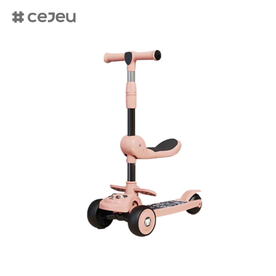 CJ-E300-8, con cojín de asiento, luces, música, el mango se puede ajustar 68-85cm, los niños de diferentes alturas pueden jugar