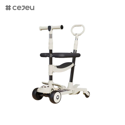 CJ-E300-10, con cojín de asiento, luces, música, manija de empuje, se puede ajustar 68-85 cm, dejar que el niño ajuste la altura en cualquier momento