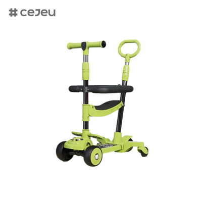 CJ-E300-10, con cojín de asiento, luces, música, manija de empuje, se puede ajustar 68-85 cm, dejar que el niño ajuste la altura en cualquier momento
