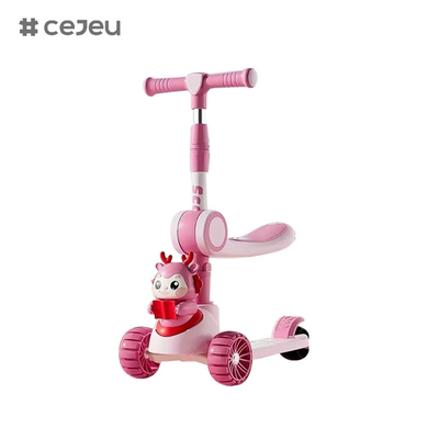 CJ-6333, con luces / música / ruedas grandes / chasis de dos pisos, púrpura / rosa / verde / azul, 4 opciones de color, para niños y niñas