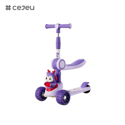 CJ-6333, con luces / música / ruedas grandes / chasis de dos pisos, púrpura / rosa / verde / azul, 4 opciones de color, para niños y niñas