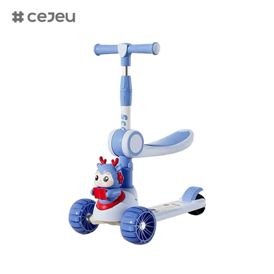 CJ-6333, con luces / música / ruedas grandes / chasis de dos pisos, púrpura / rosa / verde / azul, 4 opciones de color, para niños y niñas