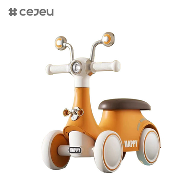 Diseño de caracol + ruedas EVA + material PP,con música,luces,rosa/naranja/verde,tres colores,para niños y niñas