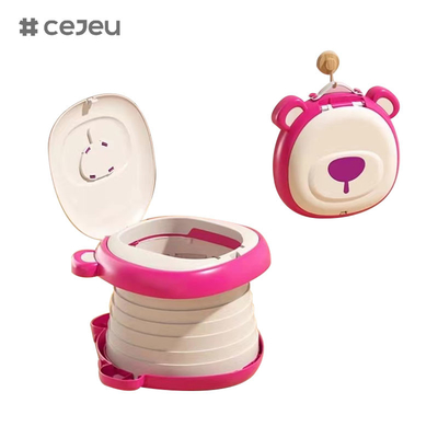 6921Baño plegable,en forma de oso,plegable con una llave/baño portátil/almacenamiento rápido/fácil de limpiar/con bolso de cuerda