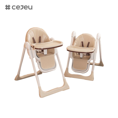 CJ-22/CJ-23, pp+swing+rueda, rosa/gris/azul/oro, cuatro de color,50.2*83.1*88.2cm, silla alta para bebés confiable y segura