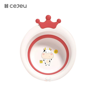 CJ-JC1141, PP+TPEFoldable, lavabo para bebés, plegable con una llave, almacenamiento conveniente, disponible en cualquier momento y lugar