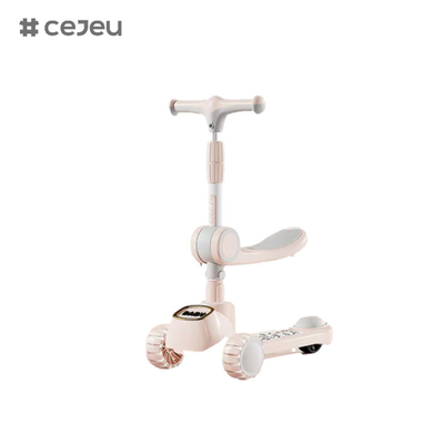 CJ-903, con rueda delantera que parpadea PU ruedas traseras de PVC ordinarias Luces musicales, rosa, blanco, gris, tres de color