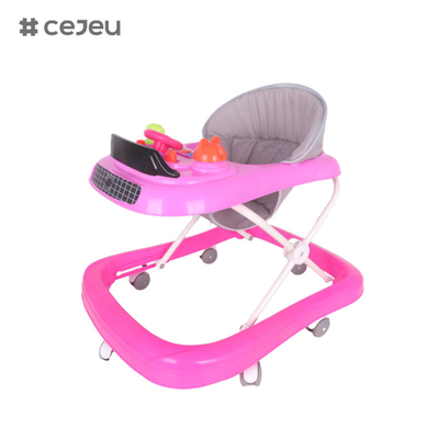 CJ-1166, andador de bebés, Música 3 Ajustador de altura Rueda silenciosa*6 Colchón: lino Un clic plegable