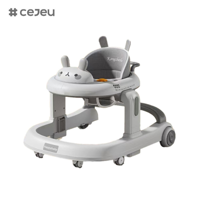CJ-928, andador para bebés, Café Orange Grey, Música/Luz 6 Ajustador de altura, producto Tamaño: 58*59*73cm, Un clic plegable