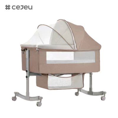 con ruedas, cuna con colchón, cuna ajustable, cama lateral, con cesta de almacenamiento, mosquiteros, bebé portátil plegable