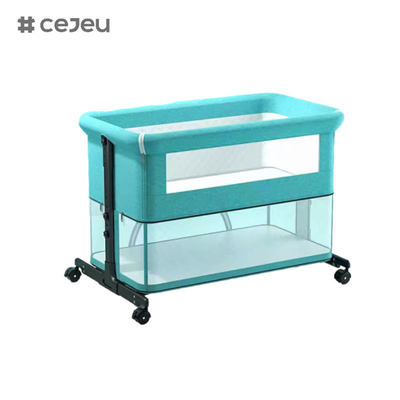 Cama de bebé 3 en 1, cuna plegable con mosquiteros, colchón incluido, cuna ajustable en altura para bebés recién nacidos