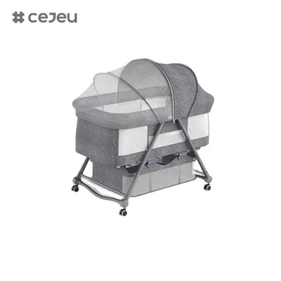 CJ-BJJ-001 Cuna de bebé de altura ajustable Cuna de bebé de altura ajustable cama cuna cuna con cuna 300D tela de lino de cuatro colores