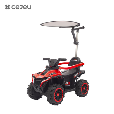 FRY-868-1 Push Handle Niños montan en coche con dosel, guardia de seguridad, educación temprana, niños ATV, niños eléctricos montan en coche