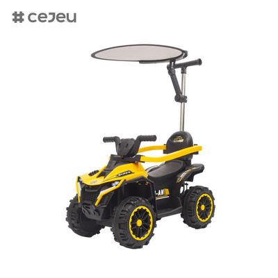FRY-868-1 Push Handle Niños montan en coche con dosel, guardia de seguridad, educación temprana, niños ATV, niños eléctricos montan en coche