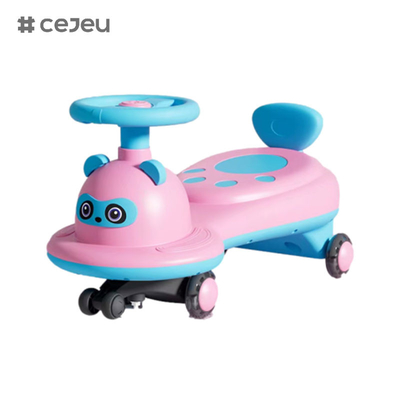 Carro de vuelta para niños de 2 a 6 años de edad bebé universal yo car, forma de panda, puede sentarse y deslizarse, rueda de flash silenciosa anti-rollove