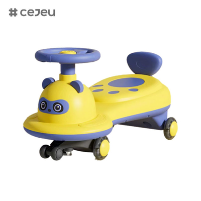 Carro de vuelta para niños de 2 a 6 años de edad bebé universal yo car, forma de panda, puede sentarse y deslizarse, rueda de flash silenciosa anti-rollove