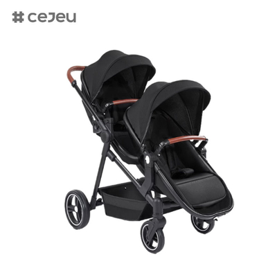 CJ-PSD-S600T Nuevo diseño plegable separable doble cochecito de bebé para bebés de 0 a 3 años