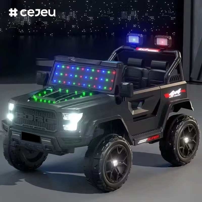 CJ-DLX-999 Juguete eléctrico de cuatro ruedas unisex para niños Control remoto recargable Ambos niños Niñas Función MP3