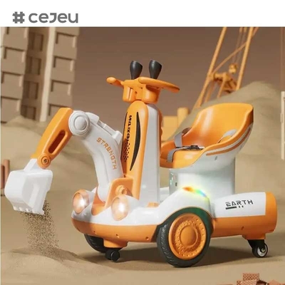 CJ-HB-919 Nueva llegada 2 en 1 para niños Coche de equilibrio eléctrico / 360 grados de rotación Para niños Excavadora Viajar en la excavadora de automóviles