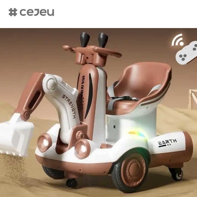 CJ-HB-919 Nueva llegada 2 en 1 para niños Coche de equilibrio eléctrico / 360 grados de rotación Para niños Excavadora Viajar en la excavadora de automóviles