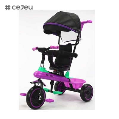 CJ-XSS-NW820 Triciclo de niños de lujo con pedales de repuesto para el viaje divertido de los jóvenes con paraguas 4 en 1 Triciclo de niños