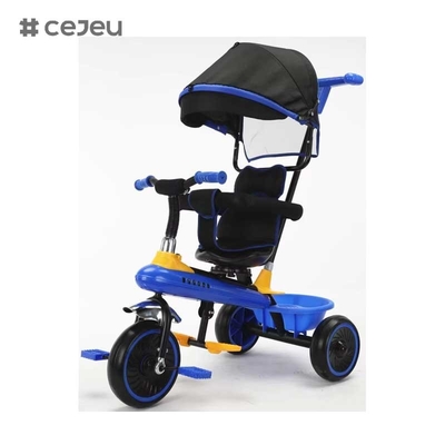 CJ-XSS-NW820 Triciclo de niños de lujo con pedales de repuesto para el viaje divertido de los jóvenes con paraguas 4 en 1 Triciclo de niños